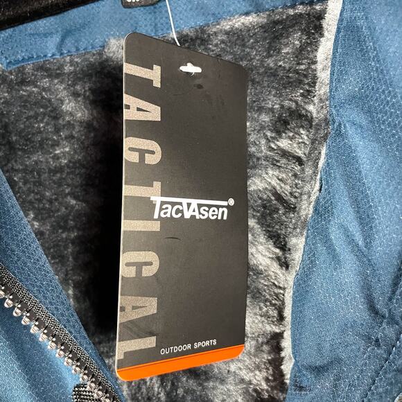 Tacvasen Colorblock Jacket Blue Gray Full Zip Waterproof Fleece Lined 2XL Men's - Picture 9 of 13